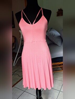 Express Pink Strappy V-Neck Midi Dress NWT sz. S